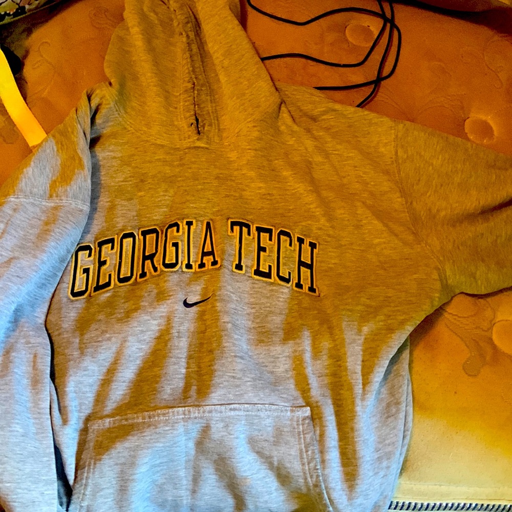 Grey nike hoodie Georgia tech